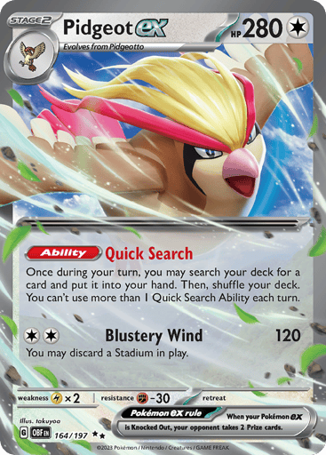 Pidgeot ex — Obsidian Flames #164