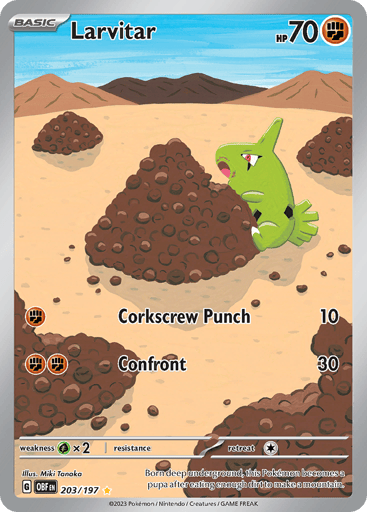 Larvitar — Obsidian Flames #203