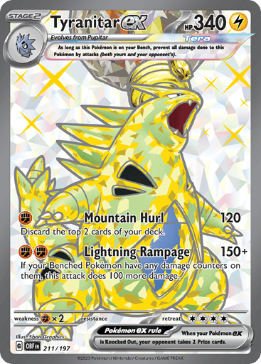 Tyranitar ex — Obsidian Flames #211