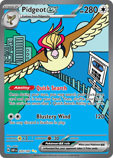 Pidgeot ex — Obsidian Flames #225