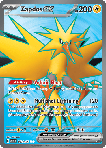 Zapdos ex — 151 #192