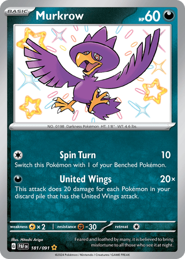 Murkrow — Paldean Fates #181