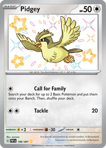 Pidgey — Paldean Fates #196