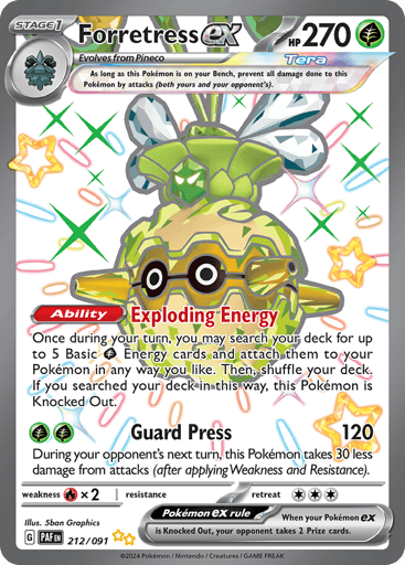 Forretress ex — Paldean Fates #212