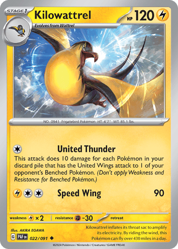 Kilowattrel — Paldean Fates #22
