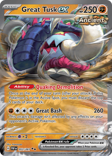 Great Tusk ex — Paldean Fates #53
