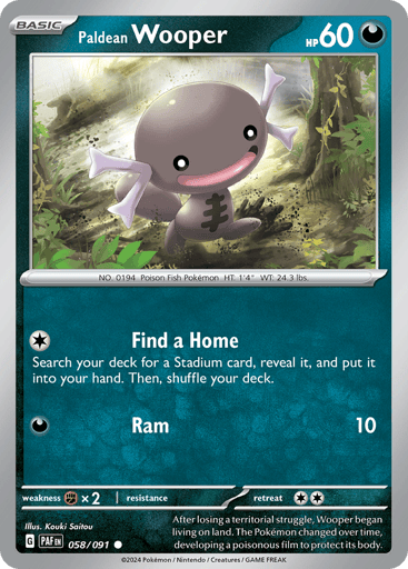 Paldean Wooper — Paldean Fates #58