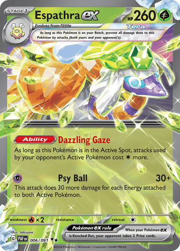 Espathra ex Price – Paldean Fates #006/091 | CardTrack
