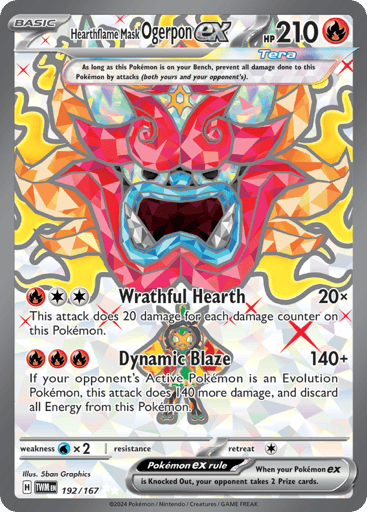 Hearthflame Mask Ogerpon ex — Twilight Masquerade #192
