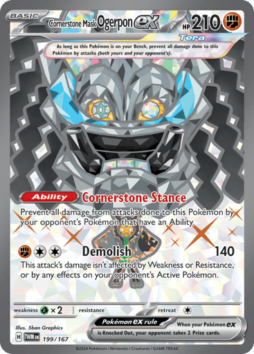 Cornerstone Mask Ogerpon ex — Twilight Masquerade #199