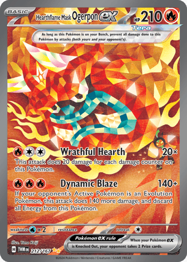Hearthflame Mask Ogerpon ex — Twilight Masquerade #212