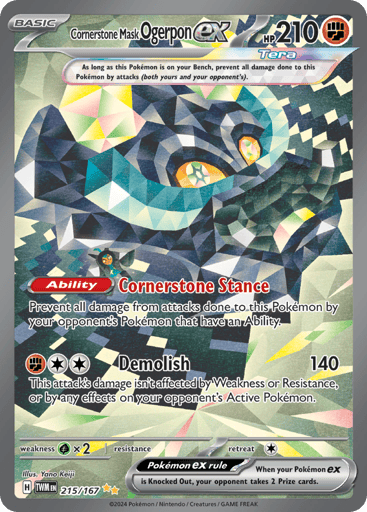 Cornerstone Mask Ogerpon ex — Twilight Masquerade #215