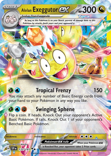 Alolan Exeggutor ex Price – Surging Sparks #242/191