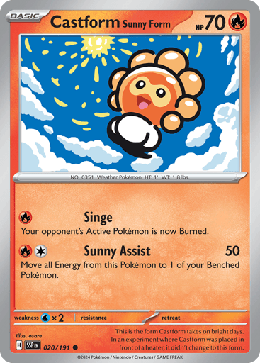Castform Sunny Form Price – Surging Sparks #195/191