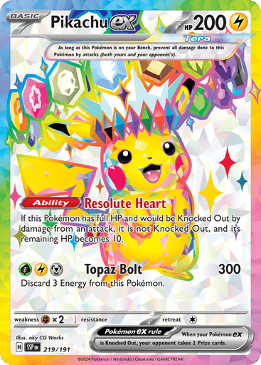 Pikachu ex — Surging Sparks #219