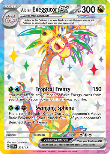Alolan Exeggutor ex Price – Surging Sparks #242/191