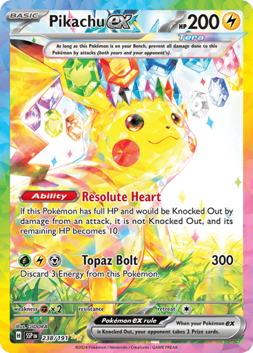 Pikachu ex — Surging Sparks #238
