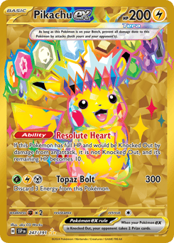 Gold Pokémon Cards — Pikachu ex