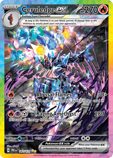 Ceruledge ex — Prismatic Evolutions #147