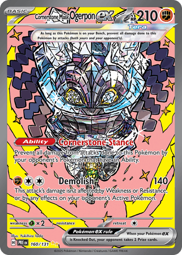 Cornerstone Mask Ogerpon ex — Prismatic Evolutions #160