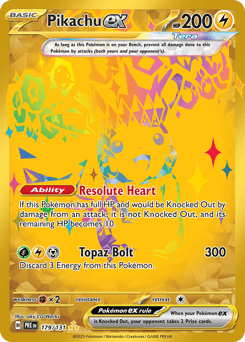 Gold Pokémon Cards — Pikachu ex