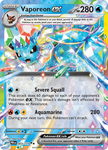 Vaporeon ex — Prismatic Evolutions #23