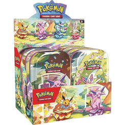 Prismatic Evolutions Mini Tin Display