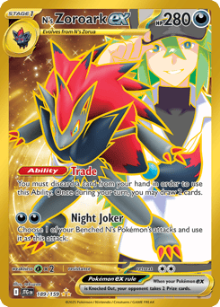 Gold Pokémon Cards — N's Zoroark ex