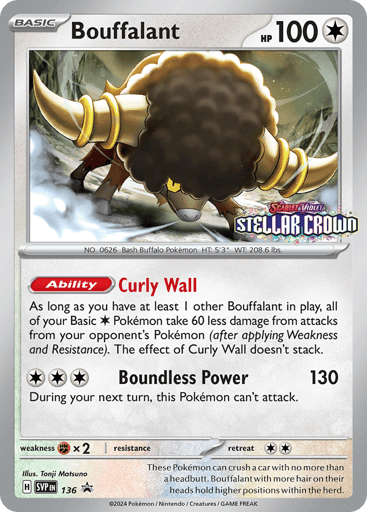 Bouffalant — Scarlet & Violet Black Star Promos #136