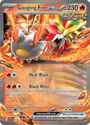 Gouging Fire ex — Scarlet & Violet Black Star Promos #144