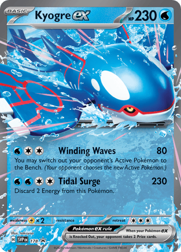 Kyogre ex — Scarlet & Violet Black Star Promos #178