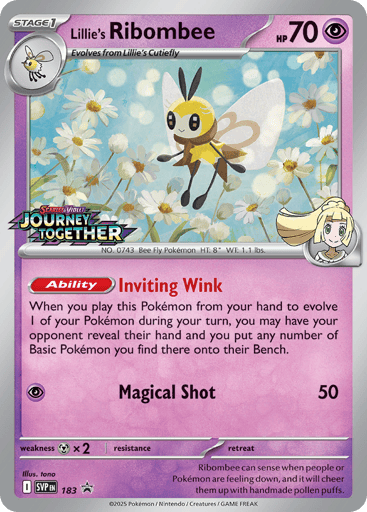 Lillie's Ribombee — Scarlet & Violet Black Star Promos #183