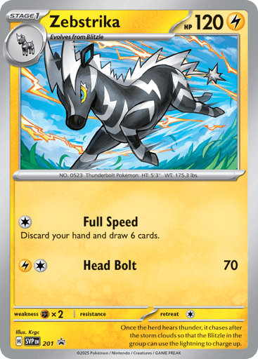Zebstrika — Scarlet & Violet Black Star Promos #201