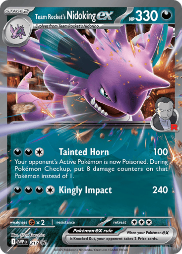 Team Rocket's Nidoking ex — Scarlet & Violet Black Star Promos #217