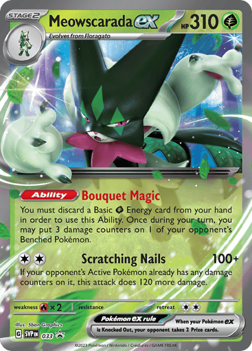 Meowscarada ex — Scarlet & Violet Black Star Promos #33
