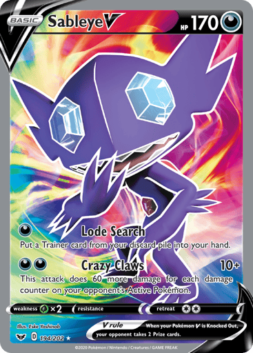 Sableye V — Sword & Shield #194