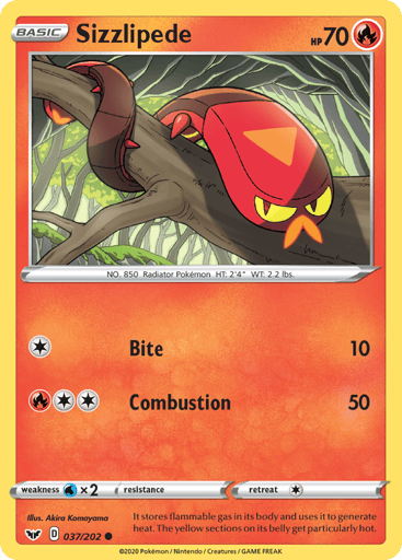 Sizzlipede — Sword & Shield #37