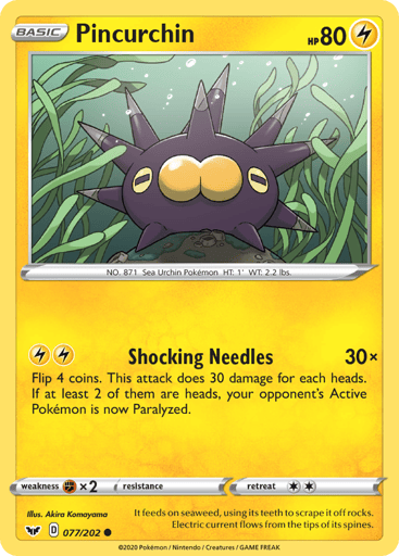 Pincurchin — Sword & Shield #77