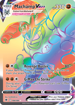 Rainbow Rare Pokémon Cards — Machamp VMAX