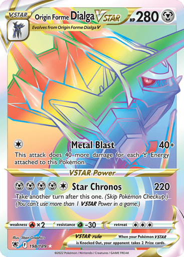 Origin Forme Dialga VSTAR — Astral Radiance #198