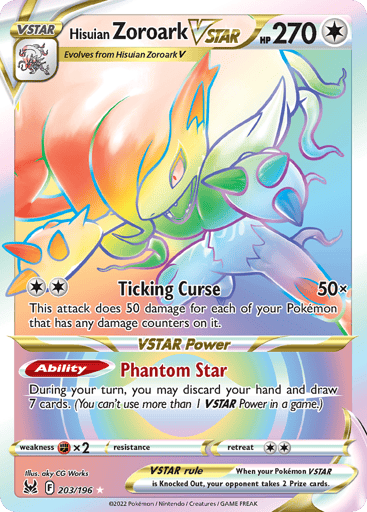 Hisuian Zoroark VSTAR — Lost Origin #203