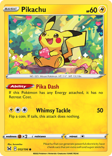 Pikachu Price – Lost Origin #052/196 | CardTrack