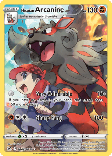 Hisuian Arcanine — Lost Origin Trainer Gallery #TG08