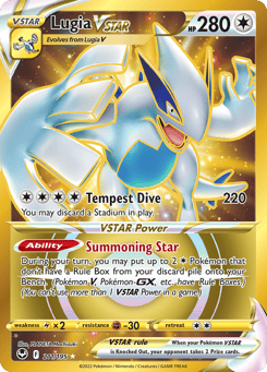 Gold Pokémon Cards — Lugia VSTAR