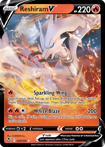 Reshiram V — Silver Tempest #24