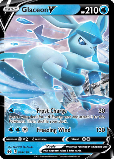 Glaceon V — Crown Zenith #38