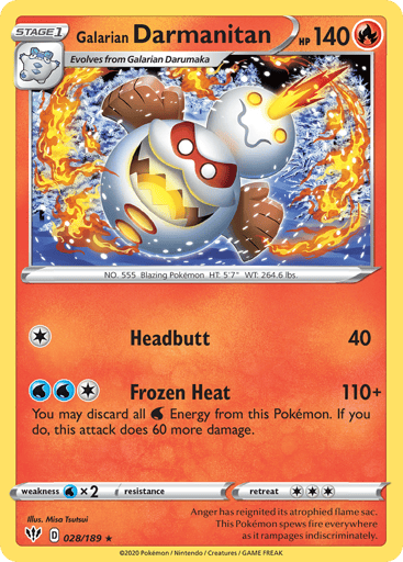 Galarian Darmanitan — Darkness Ablaze #28