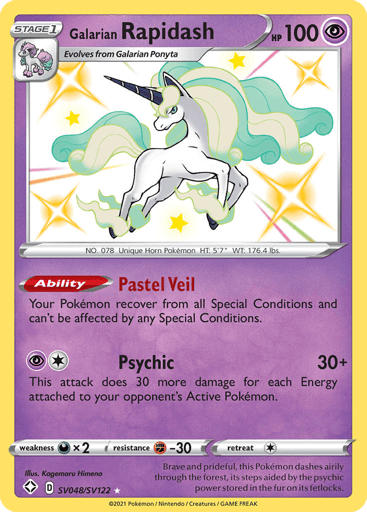 Galarian Rapidash — Shining Fates Shiny Vault #SV048