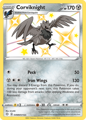 Corviknight — Shining Fates Shiny Vault #SV089