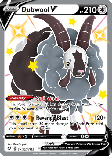Dubwool V — Shining Fates Shiny Vault #SV120